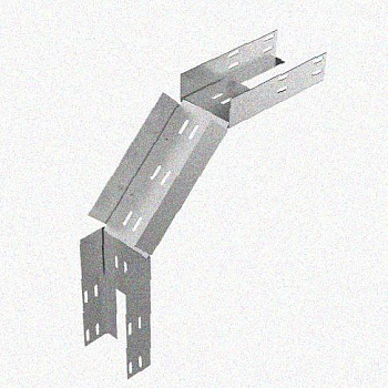 Лоток перфорированный КС 100х80-90 УХЛ1 для поворота трассы вниз на 90, горячее цинкование, S1,5