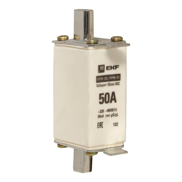 Плавкая вставка ППН-33 100/ 50А габарит 00С PROxima EKF