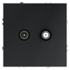 Розетка телевизионная встраиваемая Voltum S70 оконечная TV+SAT, (графит)