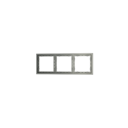 Рамка пластиковая Voltum S70 на 3 поста, (сталь)