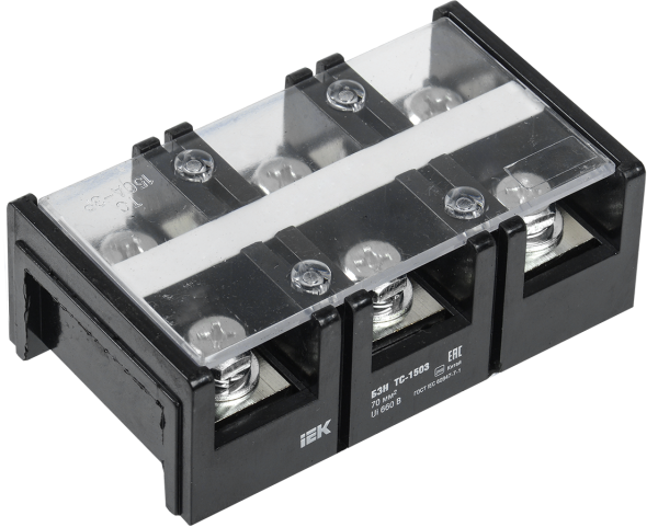 Блок зажимов наборный БЗН ТС-1503 70мм2 150A 3 пары IEK