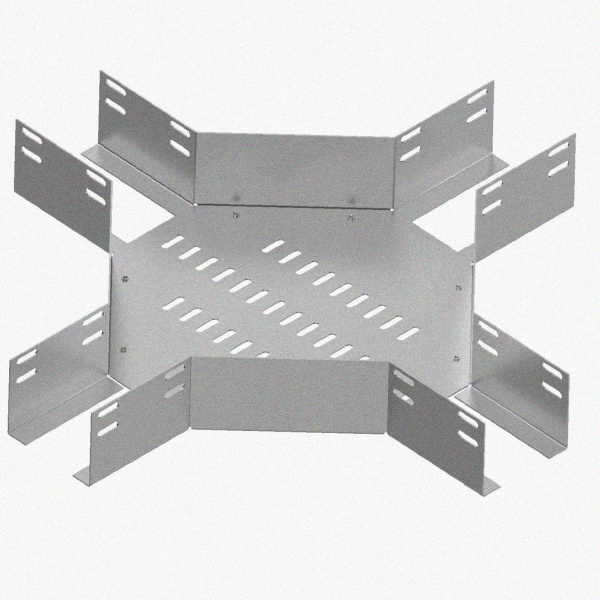 Лоток крестообразный перфорированный КМ 500х80 УТ1,5, оцинкованный лист S1,5