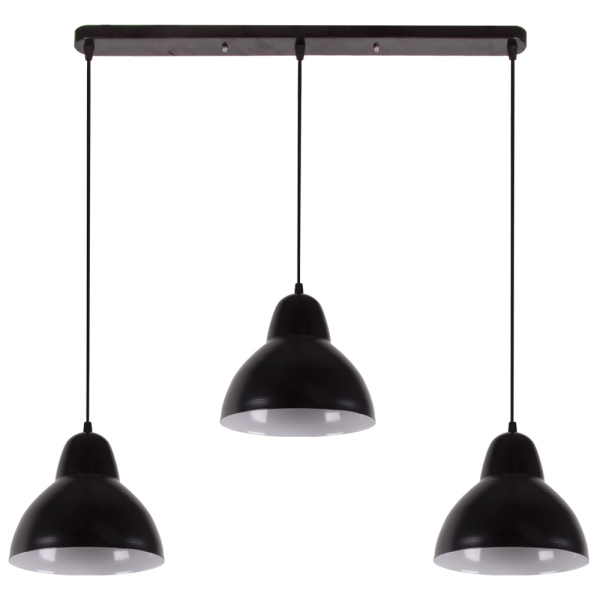 16-68 (2019/3) Светильник декоративный, подвесной, 230В/50Гц, 3хЕ27, мах 40Вт, 765х700х205мм, IP20, металл, чёрный, крепление на планку, ла... APEYRON