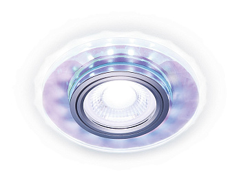 Встраиваемый точечный светильник со светодиодной лентой S211 PR/WH хром/перламутровый MR16+3W(LED WHITE 4200K) Ambrella Light