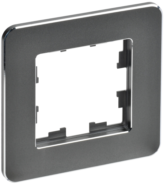 BRITE Рамка 1 пост РУ-1-1-Бр металл титан RE IEK