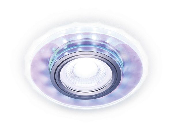 Встраиваемый точечный светильник со светодиодной лентой S211 PR/WH хром/перламутровый MR16+3W(LED WHITE 4200K) Ambrella Light