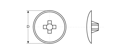 Заглушка декоративная под шуруп, цвет кр-дерево, шлиц №2, 40шт, ЗУБР