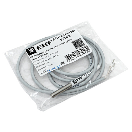 Накладной датчик температуры в гильзе 50 мм RTD10-OVH50-PT1000 EKF