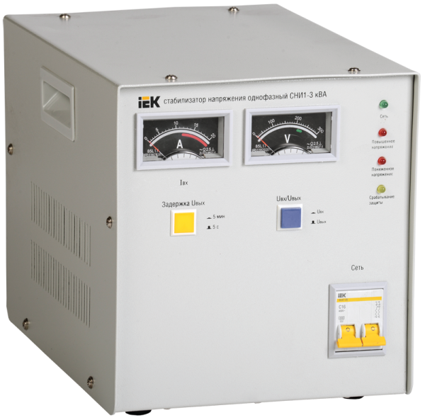 Стабилизатор напряжения однофазный СНИ1-3 кВА IEK