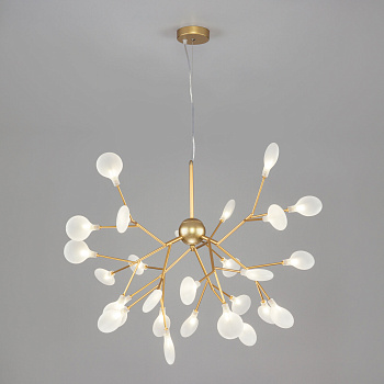 Умный подвесной светильник 27*G4 3Вт перламутровое золото IP20 Foglia (341 золото / белый) Bogate's