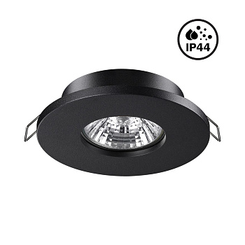 Св-к встр.влагозащ.IP44 GU10 50W 220V AQUA черный NOVOTECH