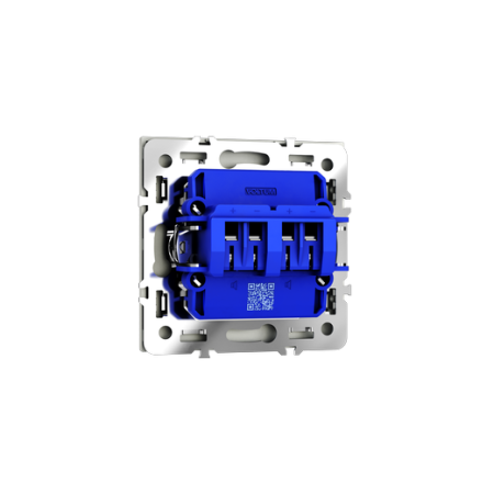 Розетка акустическая встраиваемая Voltum S70 4-местная, (сталь)