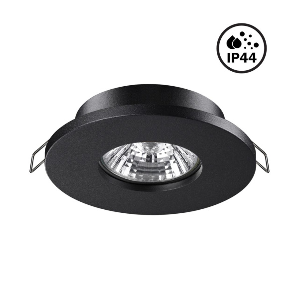 Св-к встр.влагозащ.IP44 GU10 50W 220V AQUA черный NOVOTECH