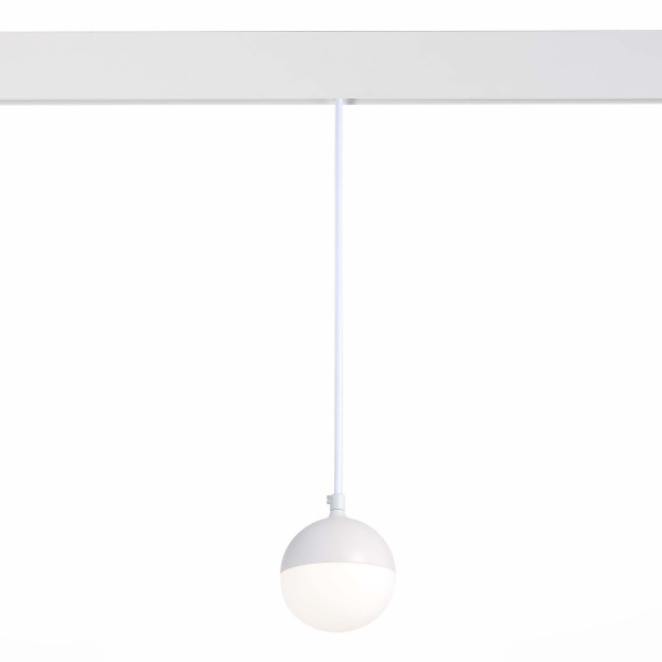 Магнитный трековый светильник подвесной Белый LED 1*7Вт 4000К 520Lm Ra>80 120° IP20 D90xH90 48В ST358.543.07 ST LUCE