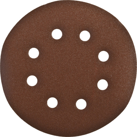 Круг шлифовальный "СТАНДАРТ" из абразивной бумаги на велкро основе, 6 отв., Р240, 150мм, 5шт ЗУБР