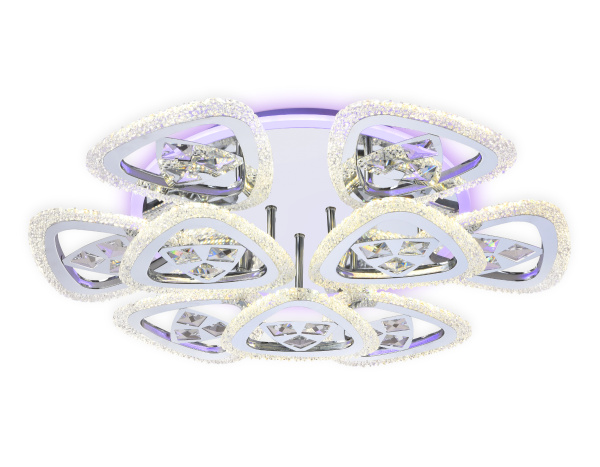 Потолочный светодиодный светильник с пультом FA2922 CH хром 138W 600*600*130 (ПДУ РАДИО 2.4) Ambrella Light