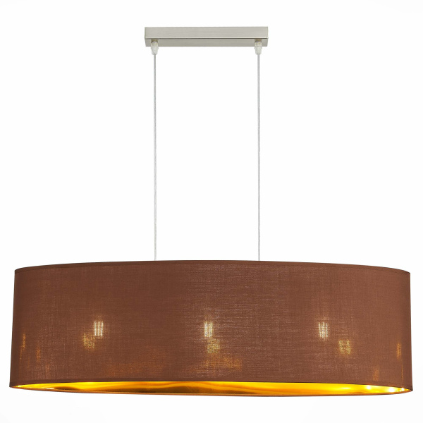 Светильник подвесной Никель/Золотистый, Коричневый E27 3*40Вт SLE300583-03 EVOLUCE