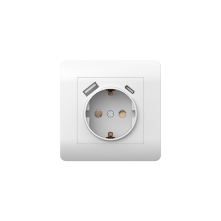 Розетка с/з со шторками, 16А+ USB двойная A+C, 5В/2,1А, белый NEW3-E CHINT Розетка с/з со шторками, 16А+ USB двойная A+C, 5В/2,1А, белый NEW3-E CHINT
