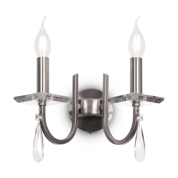 Настенный светильник (бра) 2*E14 40Вт Никель IP20 Forte FR1006WL-02N Freya