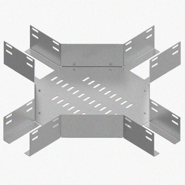 Лоток крестообразный перфорированный КМ 200х50 УТ1,5, оцинкованный лист, S1,5