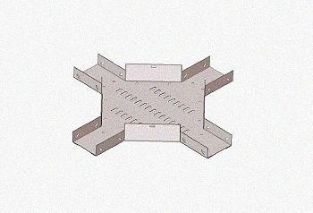 Лоток крестообразный замковый перфорированный КМЗ 50х50 УТ1,5, оцинкованный лист, S1,0