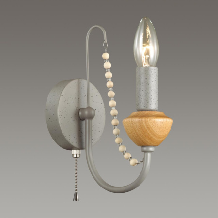 Бра с выкл.E14 1*60W 220V ZULA серый LUMION