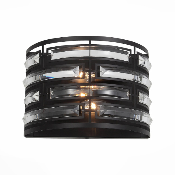 Бра Черный/Черный, Прозрачный E14 2*40Вт SL665.401.02 ST LUCE