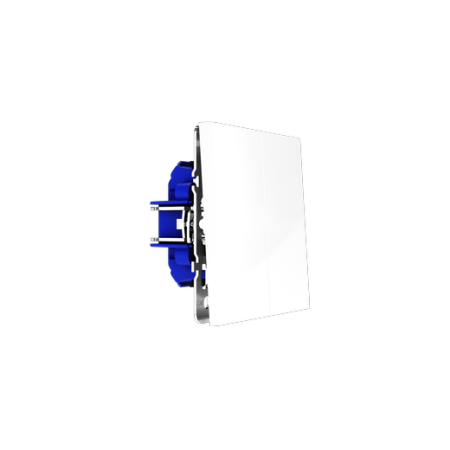 Выключатель встраиваемый Voltum S70 двухклавишный 10А, (белый глянцевый)