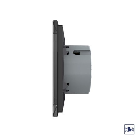 Сенсорный дверной звонок 1 клавиша 1 модуль Черный Livolo