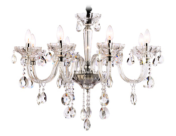 Подвесная люстра с хрусталем TR4906/8 CH/CL хром/прозрачный E14/8 max 40W D760*639 Ambrella Light