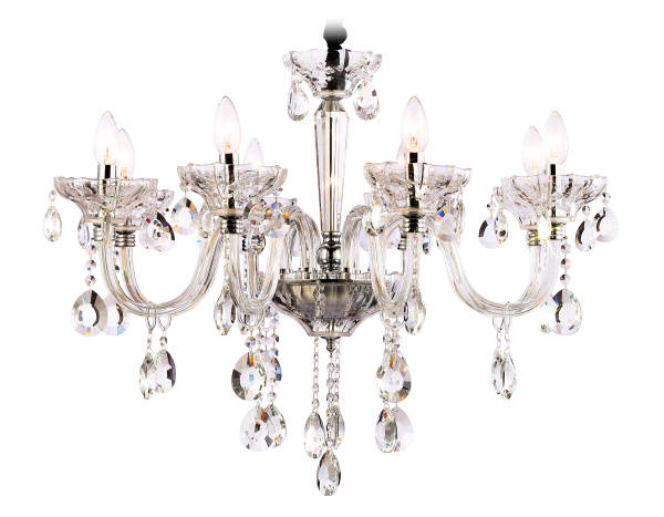 Подвесная люстра с хрусталем TR4906/8 CH/CL хром/прозрачный E14/8 max 40W D760*639 Ambrella Light