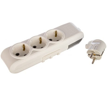 Набор (колодка 3 гнезда с з/к (Оптимум)+вилка угловая) (80)