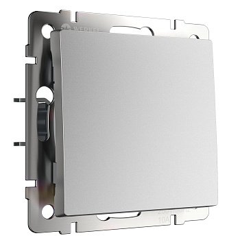 Встраиваемые механизмы Выключатель одноклавишный (серебряный матовый) IP20 Werkel