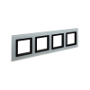 Рамка из натурального стекла, "Avanti", светло-серая, 4 поста (8 мод.) DKC