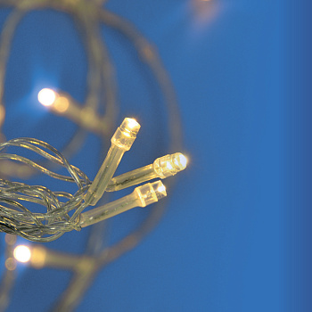 Гирлянда-бахрома ул. св/д мерцание 10м 480 LED провод прозрач. IP44 теплый белый Uniel