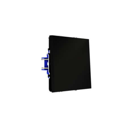 Перекрестный переключатель встраиваемый Voltum S70 одноклавишный 10А, (черный матовый)