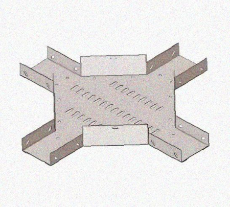 Лоток крестообразный перфорированный КМ 150х50 УТ1,5, оцинкованный лист S1,5