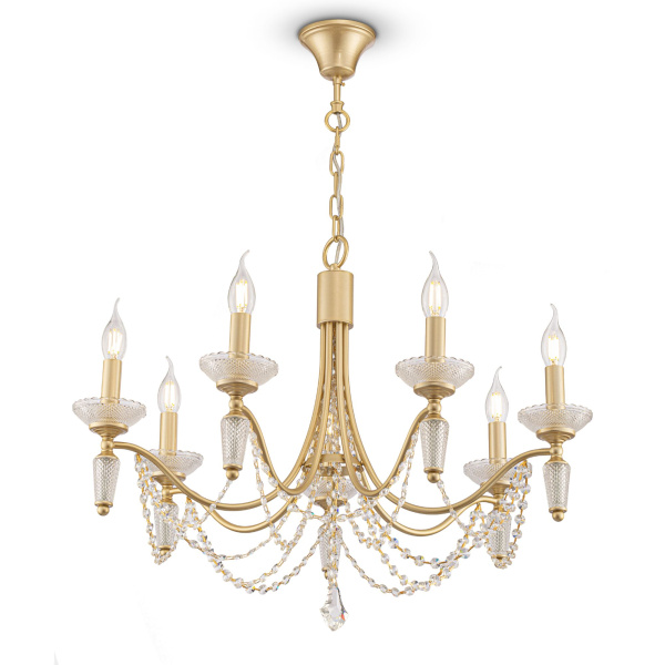 Люстра 7*E14 40Вт Золото IP20 Zoe FR2009PL-07G Freya