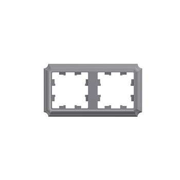 ATLASDESIGN ANTIQUE 2-постовая рамка, универсальная, сталь Systeme Electric