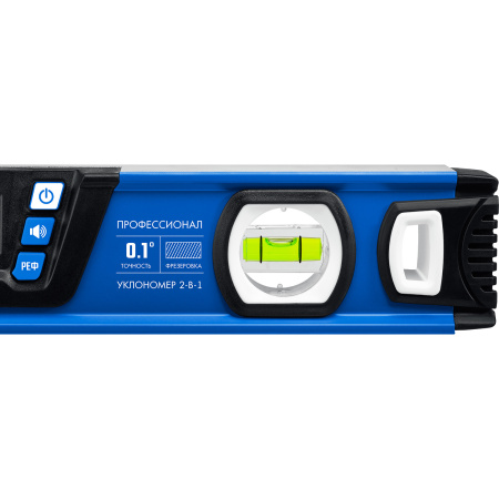 Уровень-уклономер 2 в 1, 400 мм, Диапазон 0-90°, Точность ±0,1°, Подсветка экрана, Профессионал ЗУБР