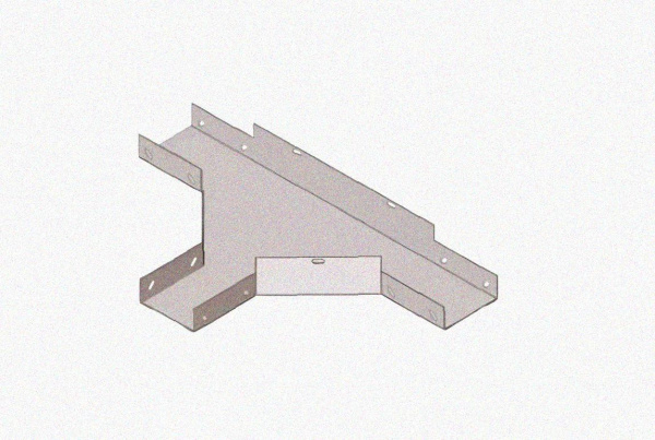 Лоток тройниковый глухой ОТГ 100х100 УХЛ1, оцинкованный лист S1,0