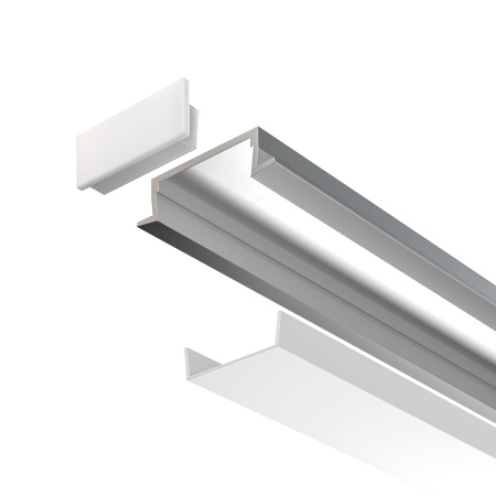Алюминиевый профиль встраиваемый 22x6 Серебро (ALM004S-2M) Technical Maytoni