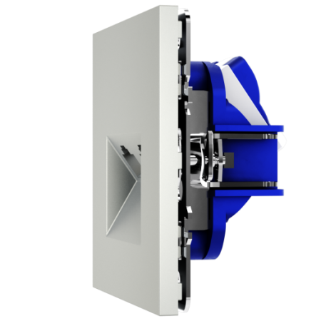 Розетка компьютерная встраиваемая Voltum S70 двойная RJ45+RJ45 КАТ.6, (сталь)