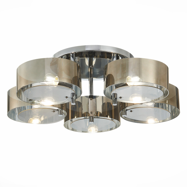 Люстра потолочная Хром/Дымчатый E27 5*40Вт SL483.702.05 EVOLUCE