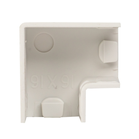 Поворот 90 гр, (16х16) (4 шт) белый EKF-Plast