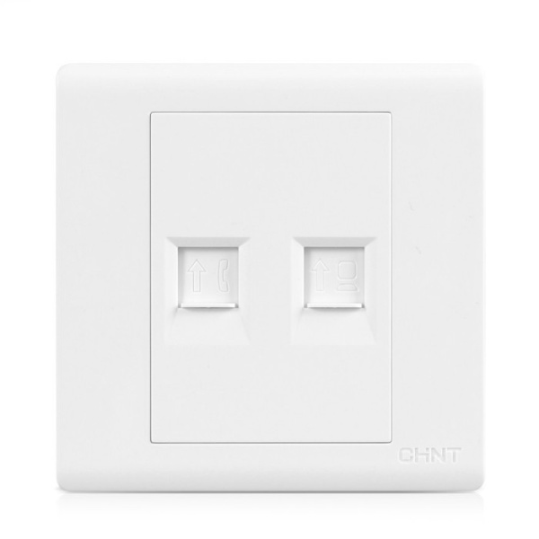 Двойная телефонная розетка 4 контактная CHINT