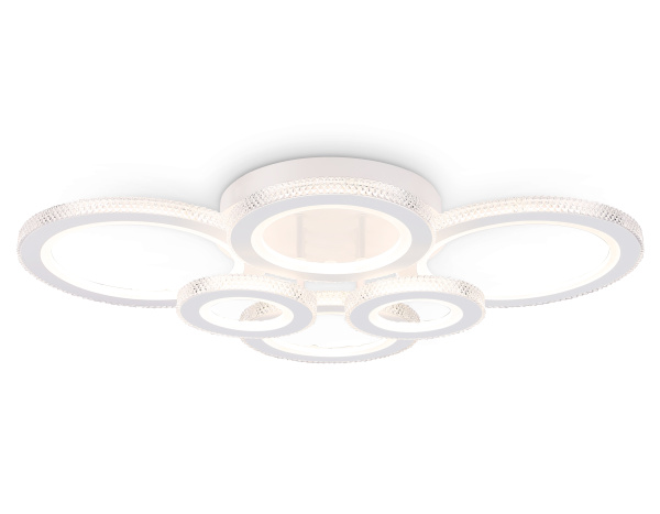 Потолочный светодиодный светильник с пультом FA8874/4+2 WH белый 3000K-6400K 76W 800*570*165 (ПДУ ИК) Ambrella Light