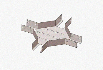 Лоток крестообразный глухой КМГ 100х50 УХЛ1, оцинкованный лист S1,5