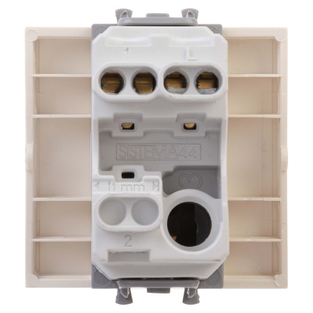 Кнопка одноклавишная модульная, "Avanti", "Ванильная дымка", 2 модуля DKC