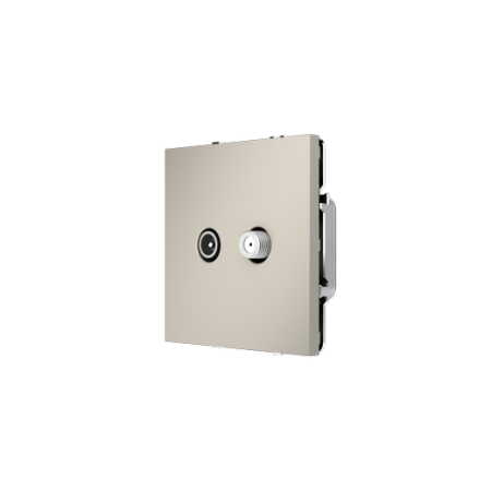 Розетка телевизионная встраиваемая Voltum S70 оконечная TV+SAT, (кашемир)